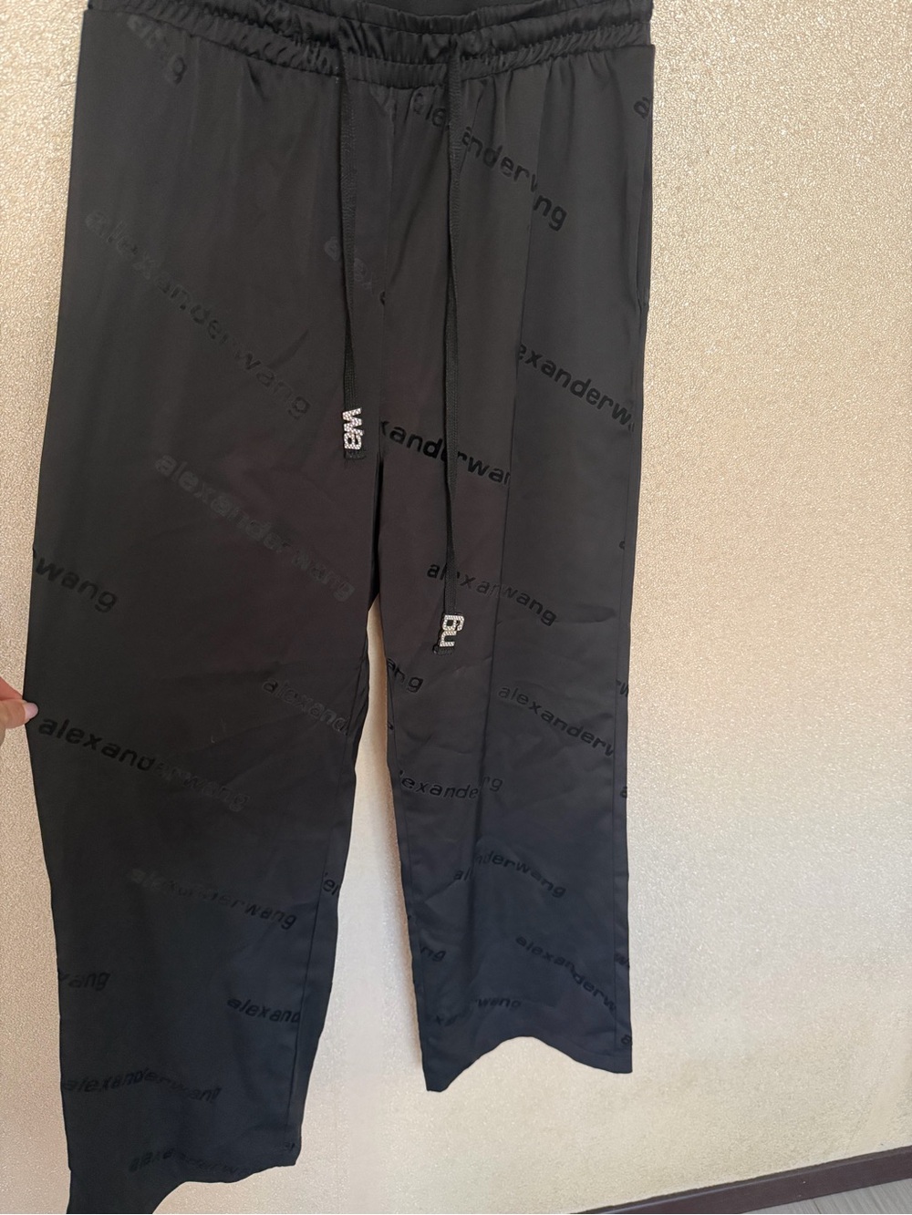 Alexander Wang Black women Logo-Print Joggers pants